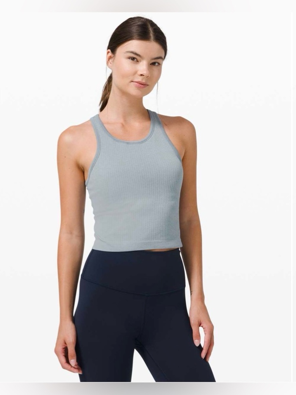 Lululemon Ebb To Street Racerback Crop Top , size 4